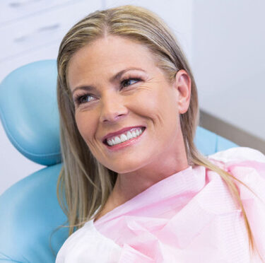 patient after her dental treatment