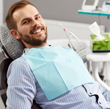 A man on dentist's chair