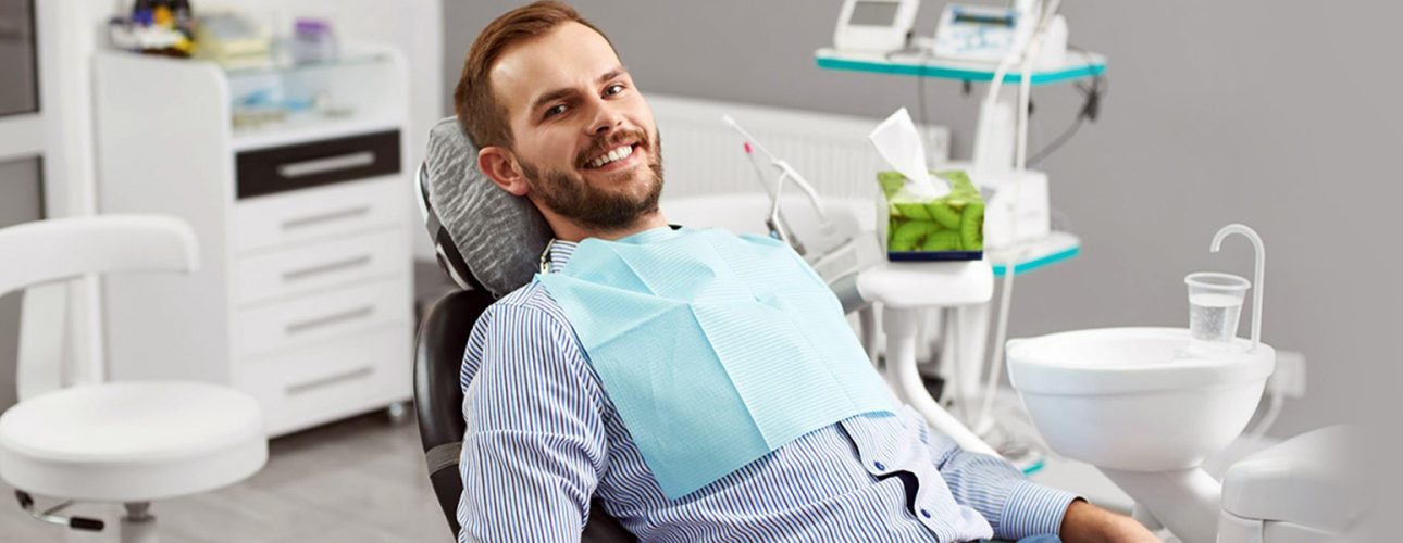 A man on dentist's chair